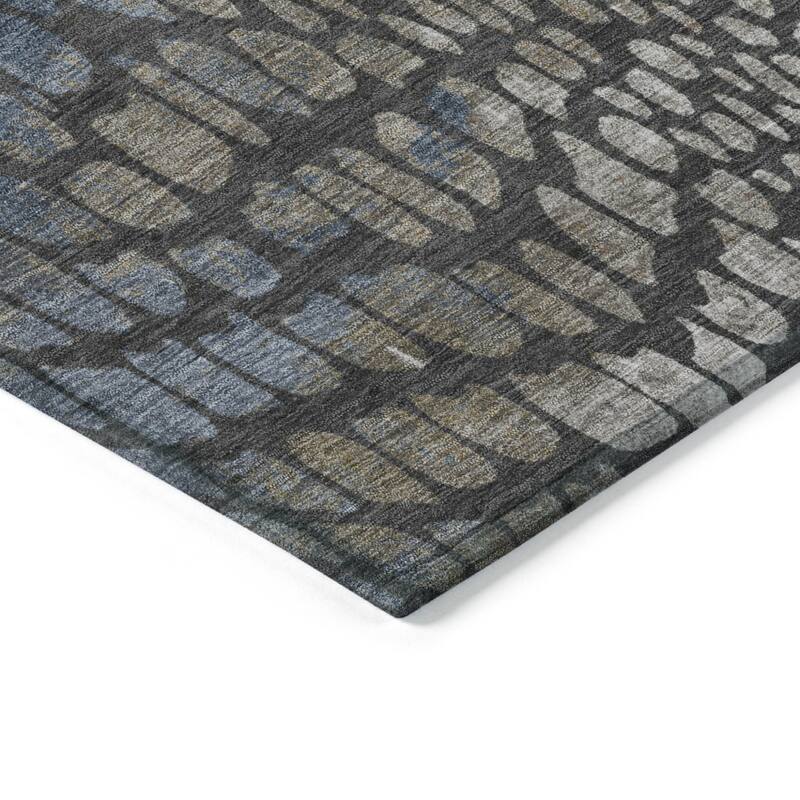 HomeRoots Abstract Transitional Rectangle Outdoor Rug