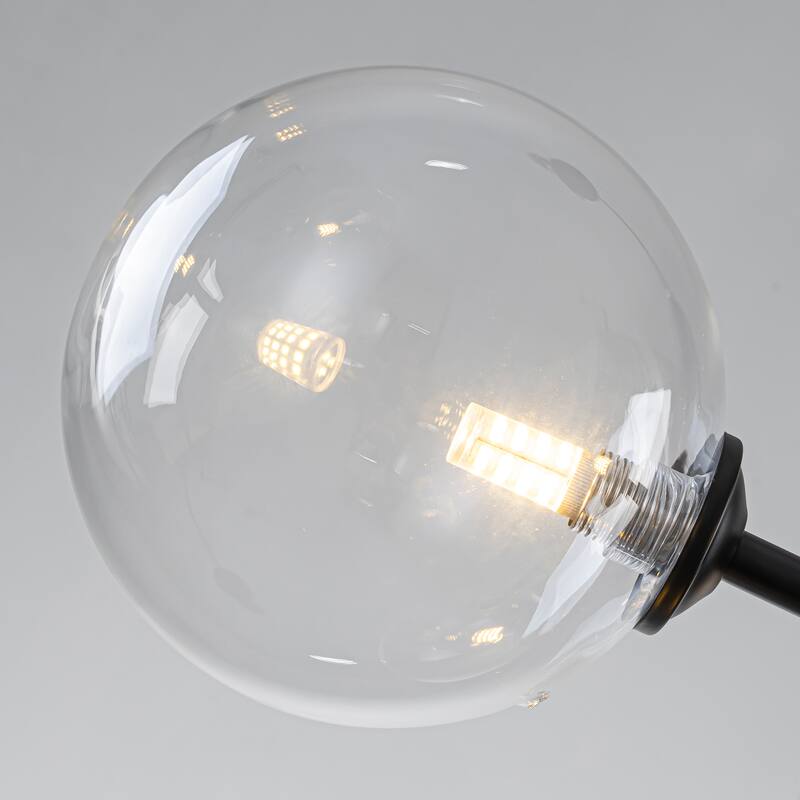 Starsky 4-Light Modern Sputnik Sphere Clear Glass Bubble Chandelier