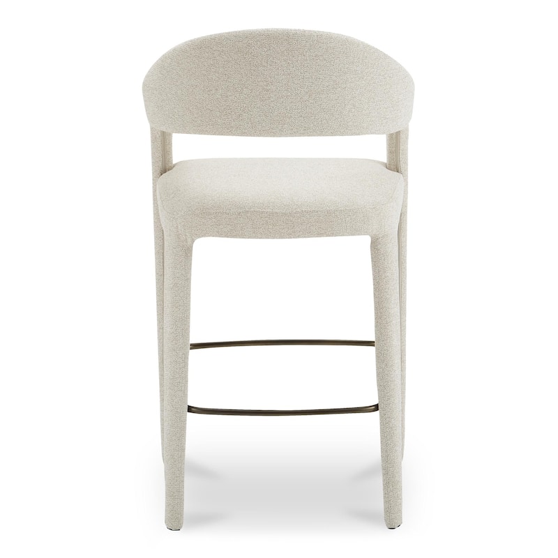 NADAAL STUDIOS Bryn, Bar Stool With Open Barrel Back - 23.6"W x23.3"D x42.9"H