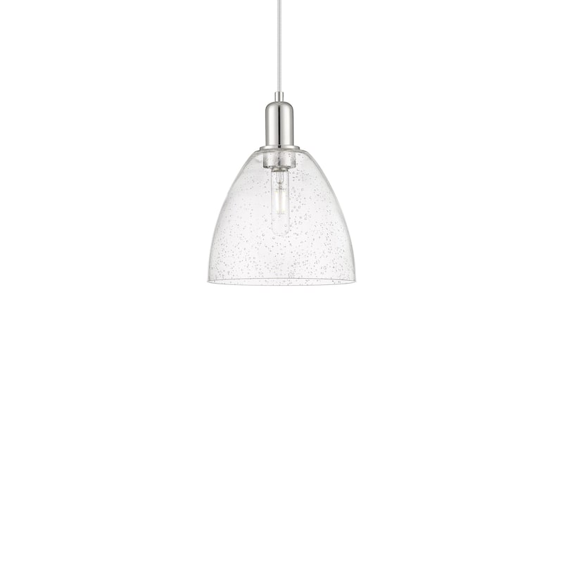 Innovations Lighting 716-1P-13-9 Bristol Pendant Bristol 9" Wide Mini - Polished Nickel / Seedy