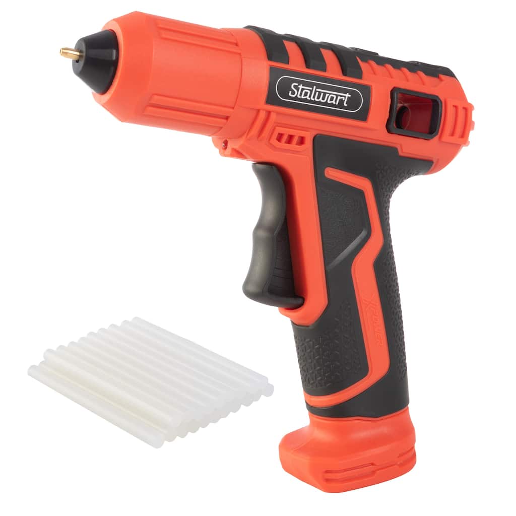 4V Cordless Glue Gun - Wireless Glue Gun Kit with 15 Second Warm-Up Time and 20 Glue Sticks - Crafting Essentials by Stalwart