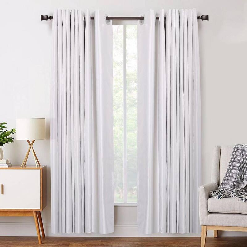 UTOPIA ALLEY Wall Mounted 3/4 Inch Curtain Rod - Curtain Rods For Windows, Adjustable Drapery Rods