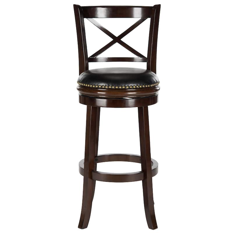 SAFAVIEH Nicki Cappuccino/ Black 29-inch Bar Stool - 19" x 18" x 38" - 19Wx18Dx38H