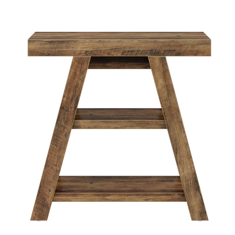 Side Table with Storage, Nightstand, Wooden End Table, Sofa/Bedside Table for Living Room, Bedroom