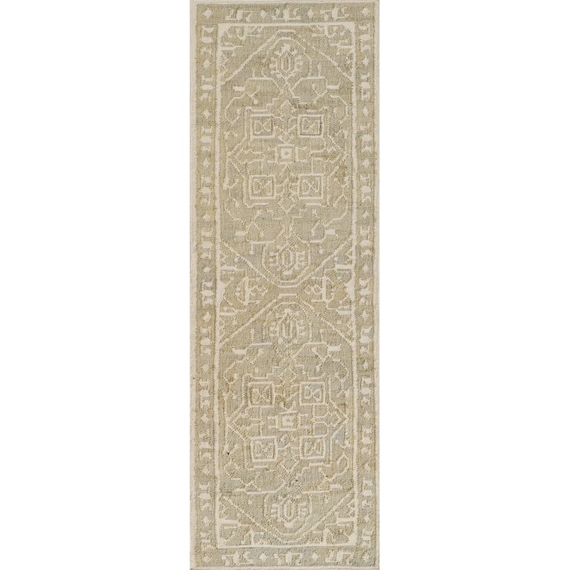 Momeni Nirvana Hand Woven Wool and Jute Medallion Area Rug