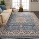 preview thumbnail 15 of 69, Nourison Vintage Kashan Traditional Area Rug 7'10" x 9'10" - Blue - Runner/Rectangle