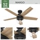 preview thumbnail 4 of 15, Hunter Margo Ceiling Fan w/ LED Light Kit, Handheld Remote - Transitional, Bohemian