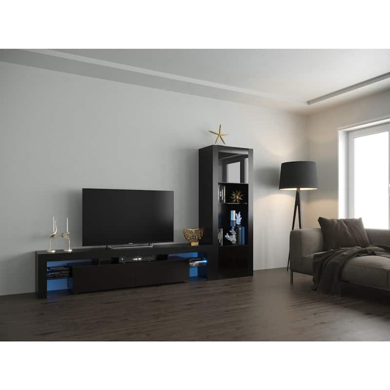Strick & Bolton D'Olivier Modern TV Stand and Bookcase