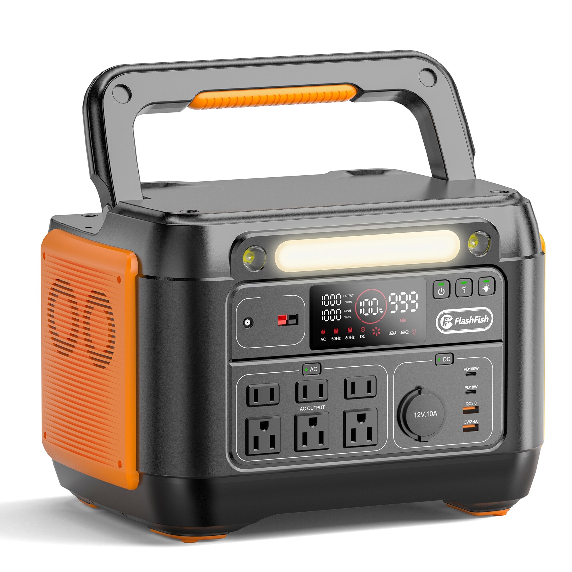 1000W Portable Power Station Solar Generator W/USB-C & LED Lightning - Bed  Bath & Beyond - 37068620