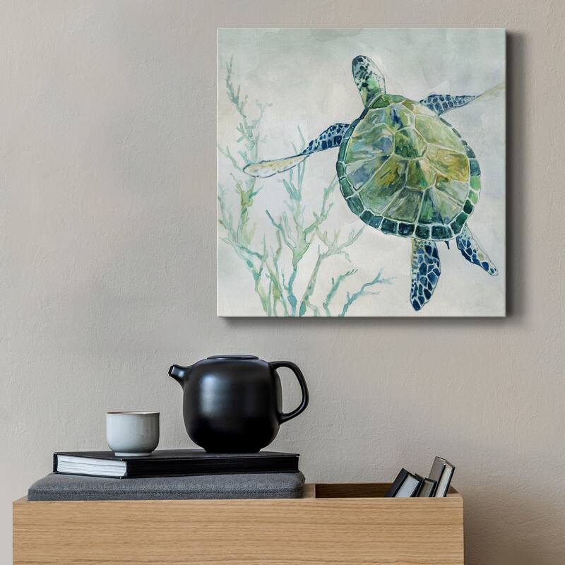 Seaglass Turtle II-Premium Gallery Wrapped Canvas - Ready to Hang