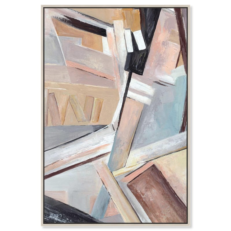 Balancing Lines II Canvas by Art Remedy - 24" x 36" - Silver