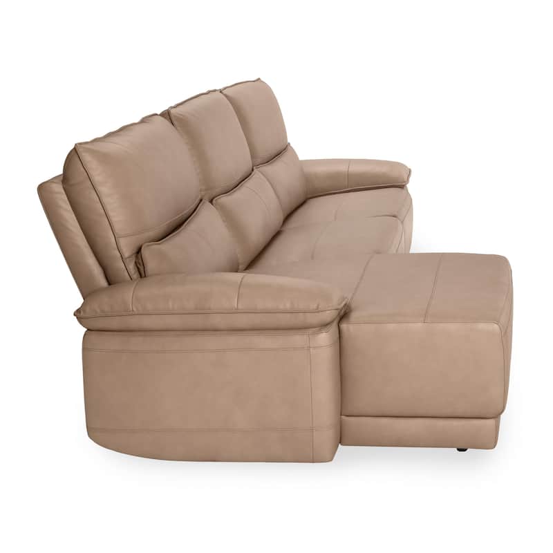 Classic Home Branford Leather Power Recliner Sectional Sofa