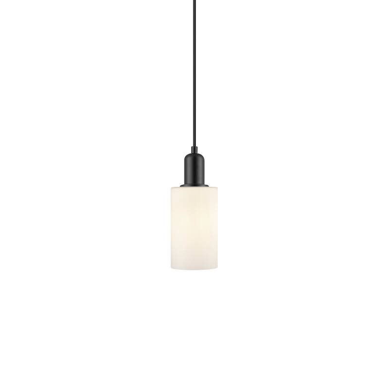 Innovations Lighting 716-1P-10-5 Clymer Pendant Clymer 5" Wide Mini - Matte Black / Matte White