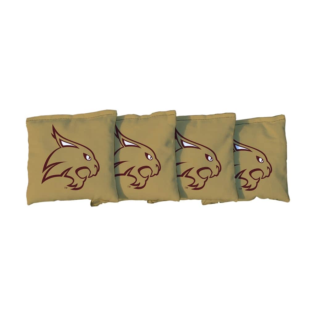 Texas State University Bobcats Gold Cornhole Bags
