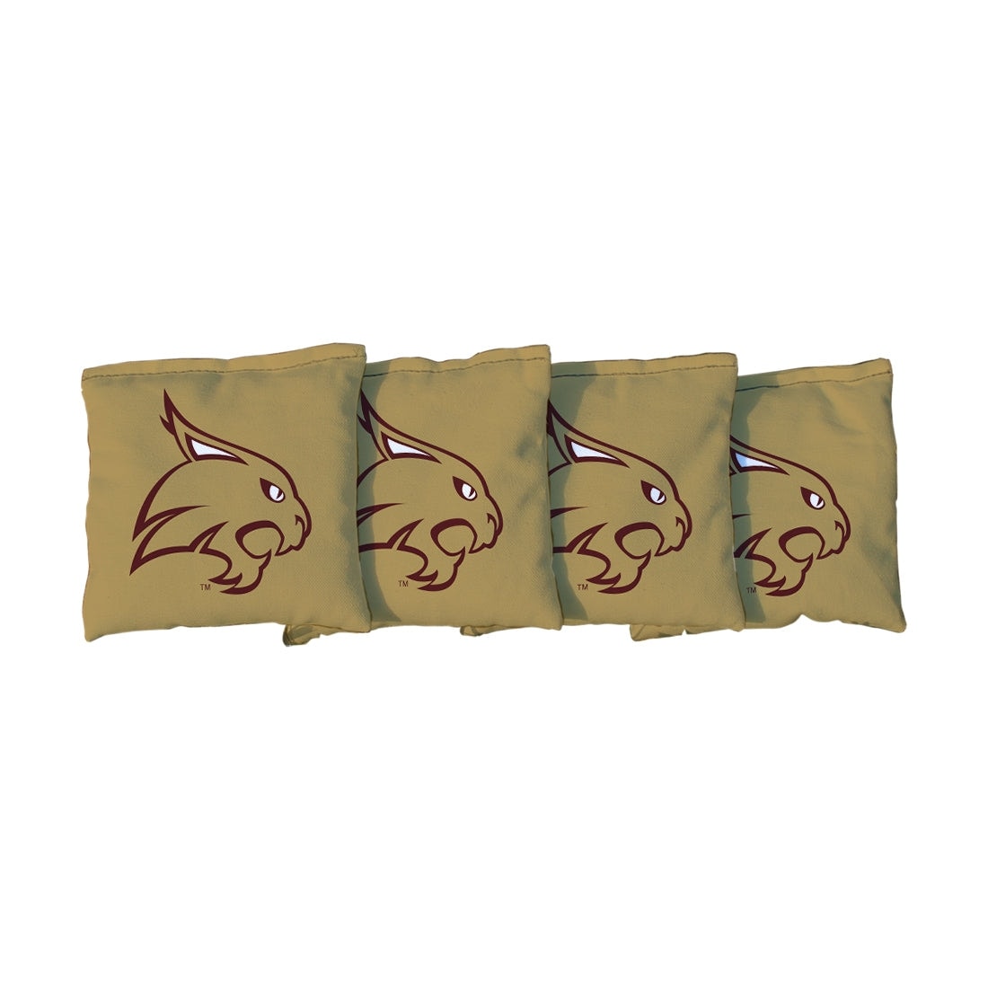 Texas State University Bobcats Gold Cornhole Bags