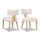 preview thumbnail 6 of 10, Louise 20" Chenille Upholstered Split Back Dining Side Chair (Set of 2)