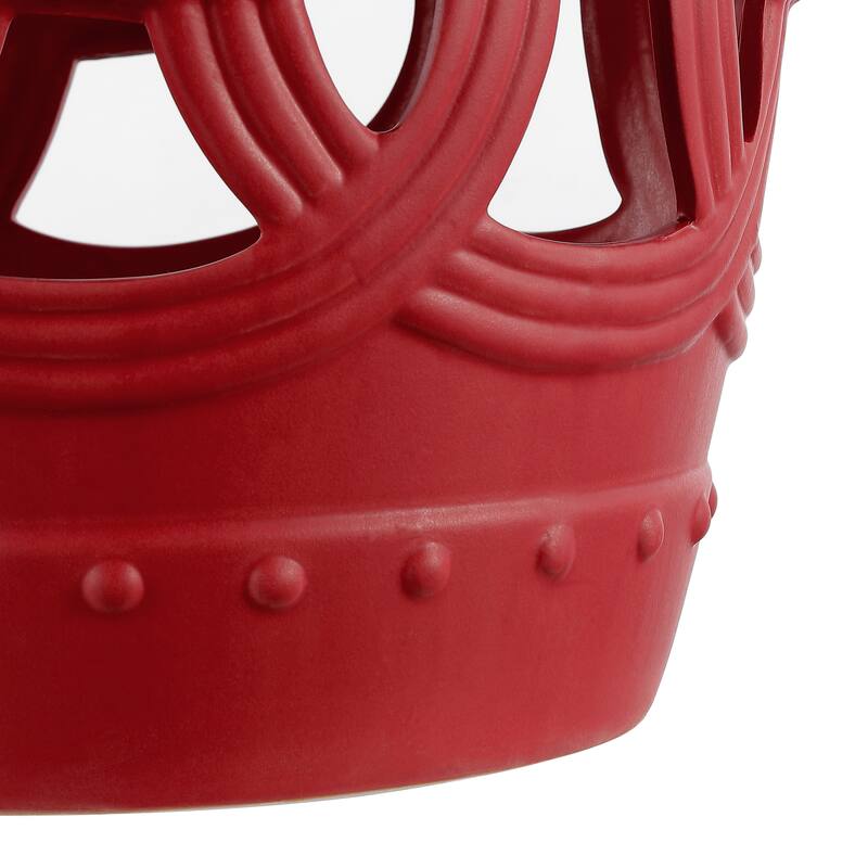Lucky Coins 16" Chinese Ceramic Drum Garden Stool