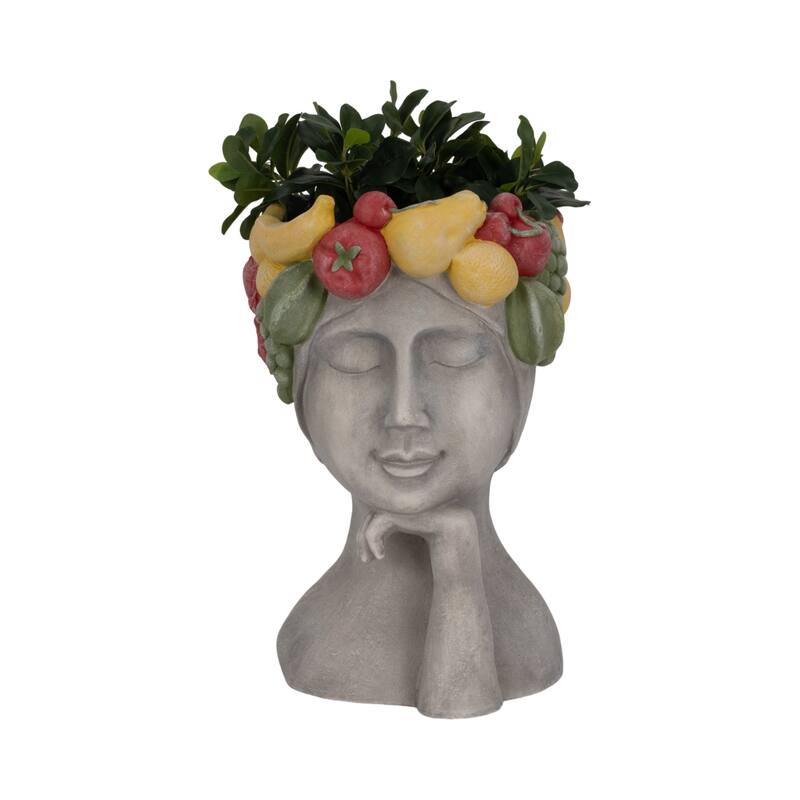 Sagebrook Home Polyresin Face Planter - Enrich Your Space With Greenery