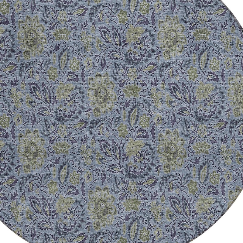 HomeRoots Floral Transitional Rectangle Outdoor Rug