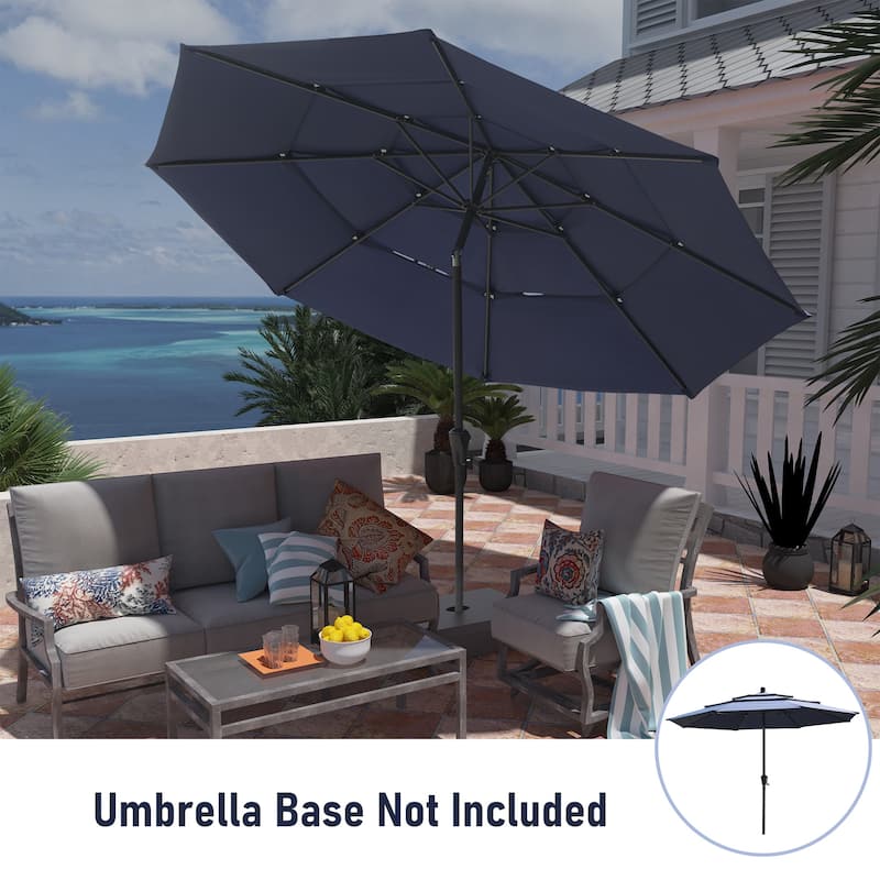 10ft Patio Market Umbrella with Double Airvent