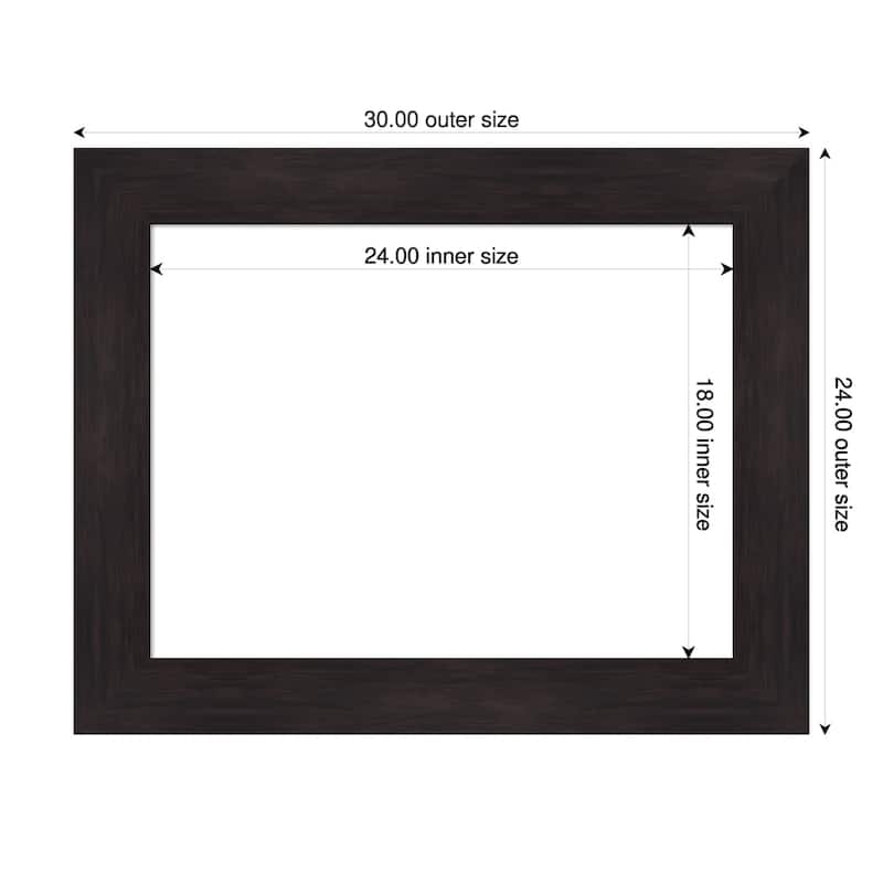 Amanti Art Furniture Espresso Framed Dry Erase Magnetic Board - 30 x 24 in