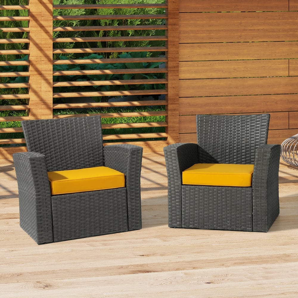 Fading Free All Weather Outdoor Patio Seat Cushions - (Set of 2)