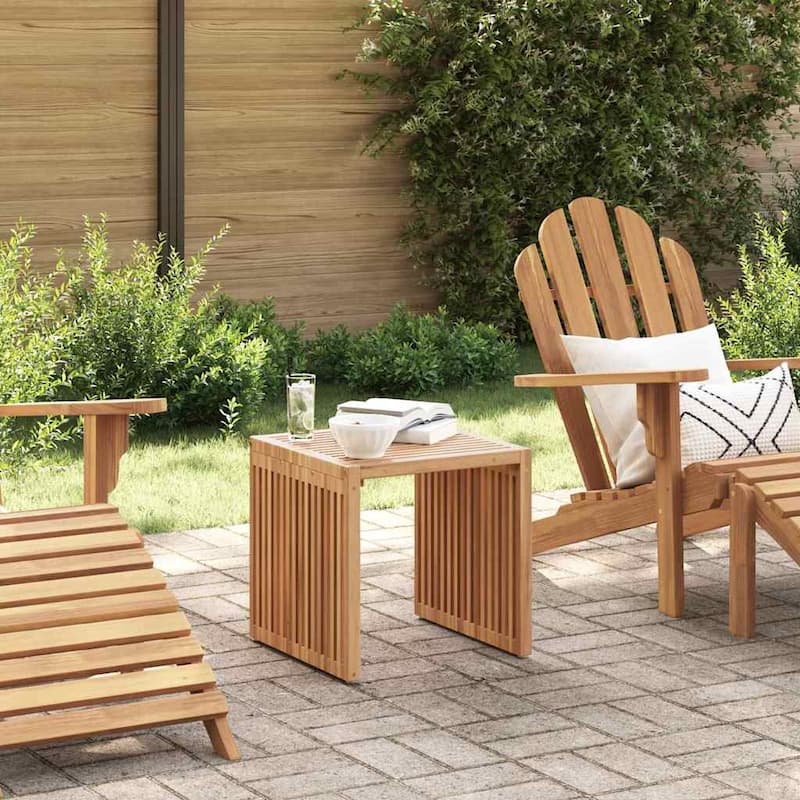 vidaXL Garden Side Table Brown Solid teak wood - Brown Single table (45 x 42.5 x 45cm)