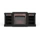preview thumbnail 8 of 10, SEI Furniture Hay River Black Electric Fireplace with Bookcases