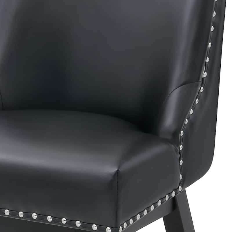 26 in. Counter Height Upholstered Wood Frame Swivel Bar Stool with Farbic Seat Set of 2 - 19.6"D x 19.6"W x 37"H
