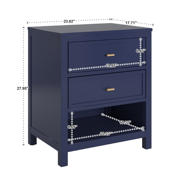 Lydia 2-Drawer Nightstand by iNSPIRE Q Modern - On Sale - Bed Bath