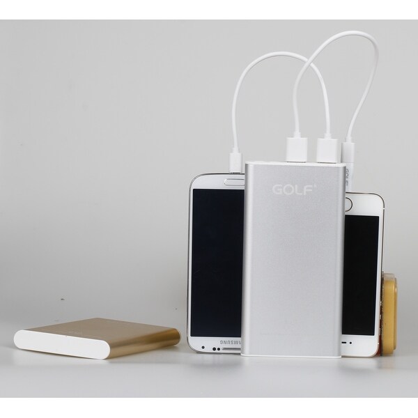 Golf 10,000 Mah Li-Po Dual Output Power Bank With 4 Power Indicators