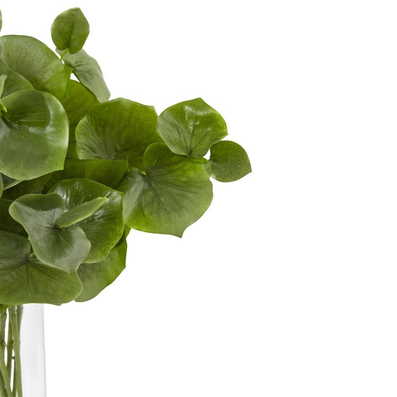 Silk Orchid Plant with Vase Arrangement - Home Decor Artificial Flowers for Living Room - Purple - 5