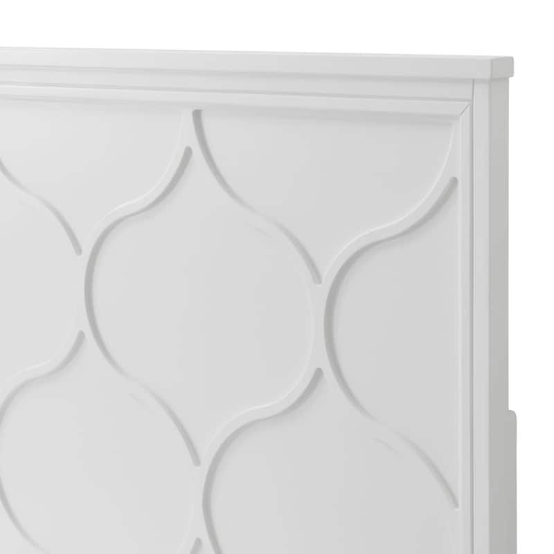 Emma Panel Bed in White and Gold by Martin Svensson Home