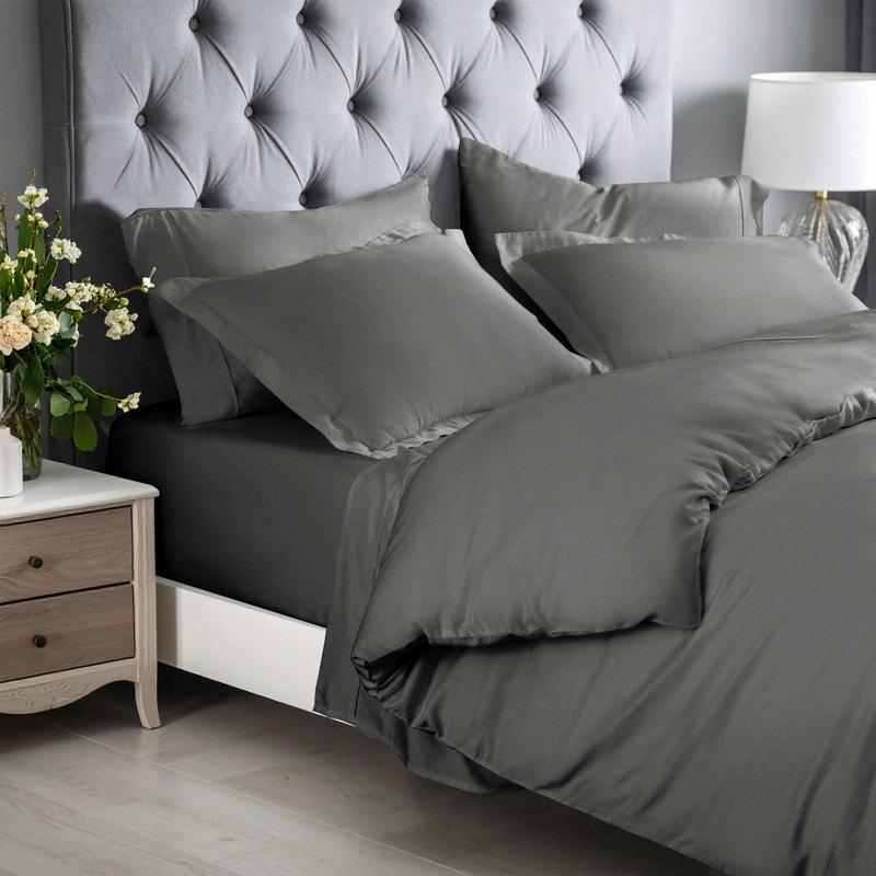 Superior 300 Thread Count Rayon From Bamboo Solid Duvet Cover Set