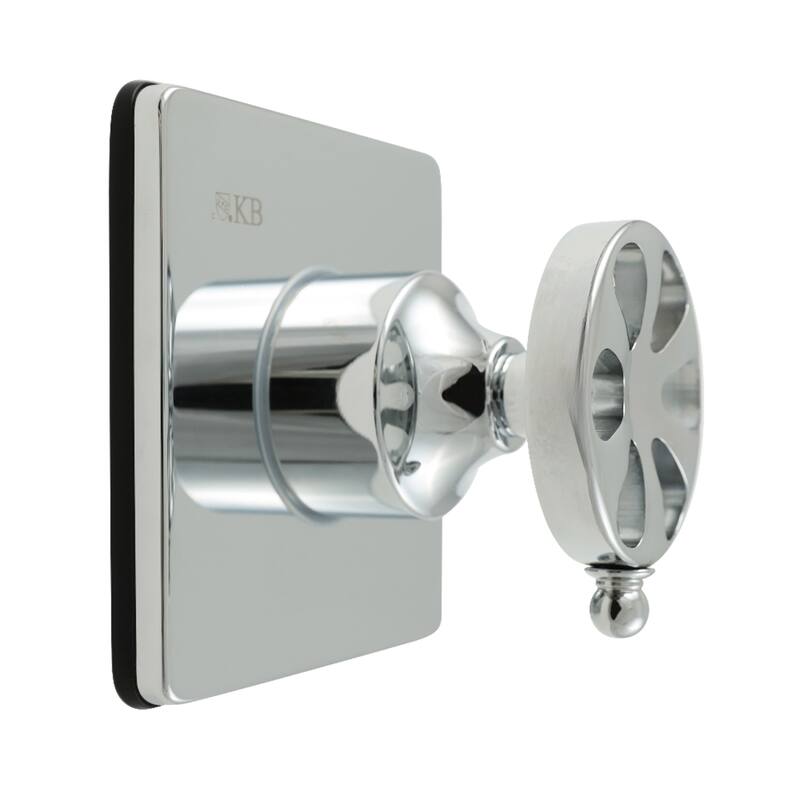 Belknap Single-Handle Three-Way Diverter Valve with Square Trim Kit - Polished Chrome