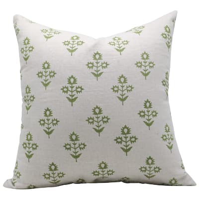 Fabdivine Linen Farmhouse Block print pillow Cover