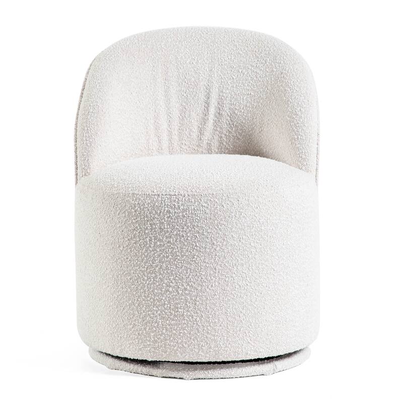 Furniture of America Torin Modern 5-Piece White Marble Top Round Dining Set with Swivel Chairs