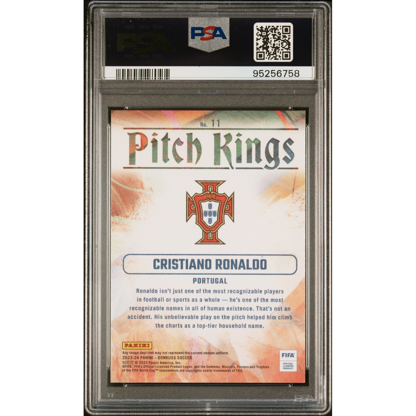 Cristiano Ronaldo 2023 Panini Donruss FIFA Pitch Kings Red Soccer 