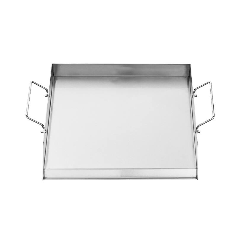 Anmytek Stainless Steel Flat Top Grill Griddle Pan 18x16 BBQ