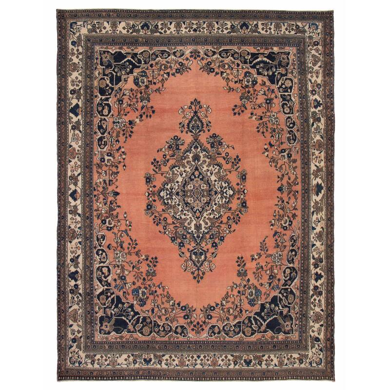 ECARPETGALLERY Hand-knotted Antalya Vintage Copper Wool Rug - 10'6 x 13'6 - Copper - 10'6 x 13'6
