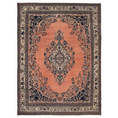 ECARPETGALLERY Hand-knotted Antalya Vintage Copper Wool Rug - 10'6 x 13'6