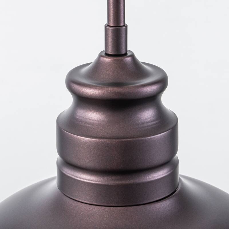 1-Light Dome Pendant Light for Kitchen Island, Farmhouse Metal Hanging Fixture, Oil Rubbed Bronze - 1 Light