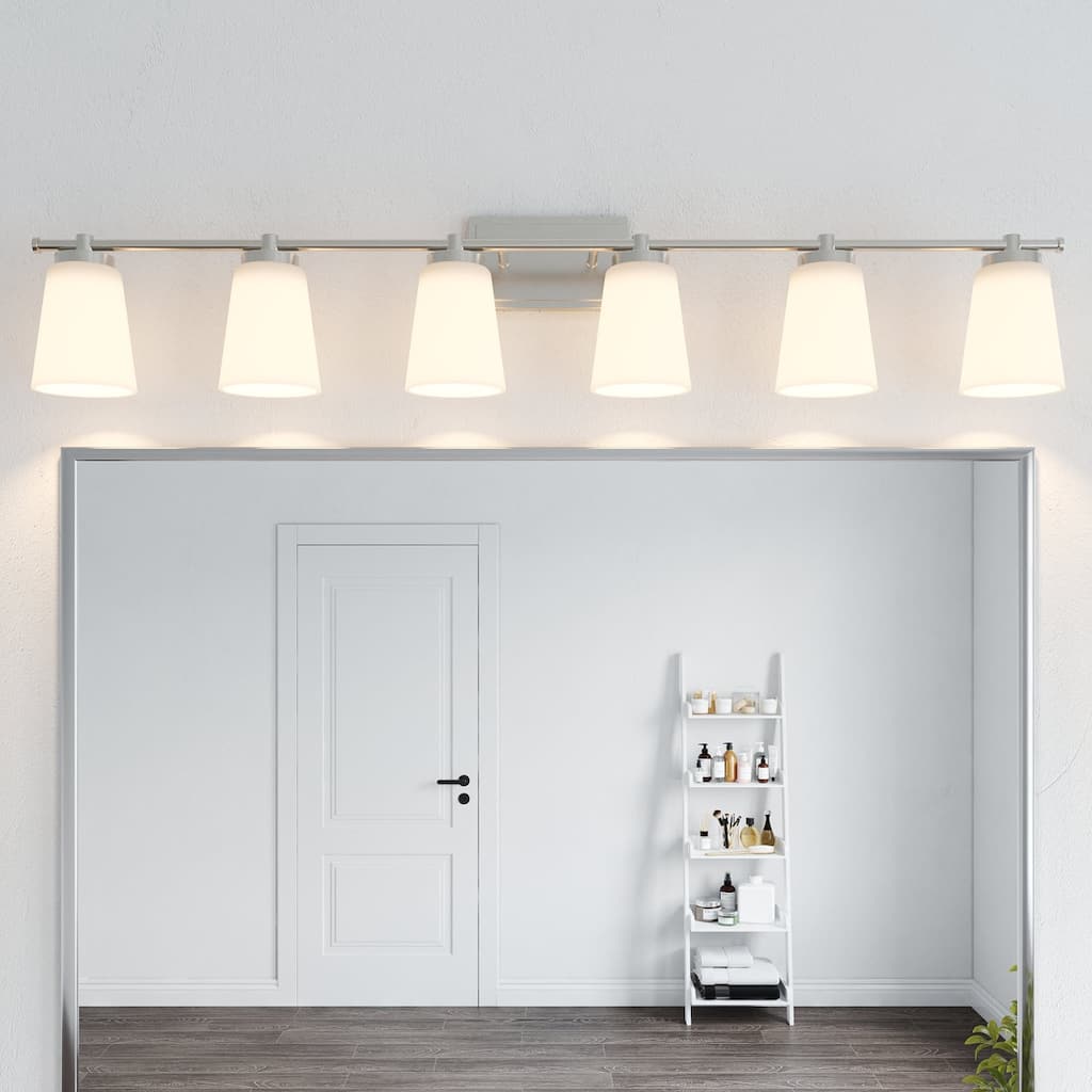 Acroma 6 - Light Steel Dimmable Vanity Light - 6-light