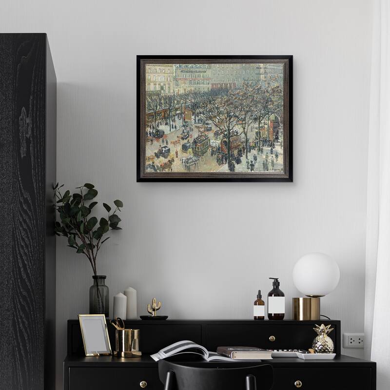 Masterpiece Art Gallery| Boulevard des Italiens by Camille Pissarro - Framed Canvas Art Print