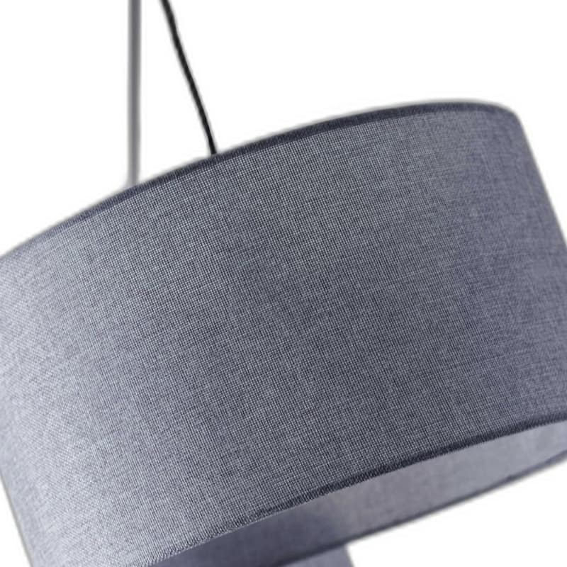 Modern 91" Tree Floor Lamp with 3 Lights Grey Linen Drum Shade and Silver Metal Body for Living Room - 91”H x 71”W x 61.75”D