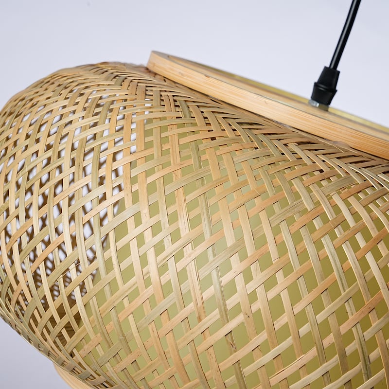 Asian Fusion Hot Pot Bamboo Braid/Woven Lighting/Rattan Natural/Wicker Handmade/Cane ceiling Light