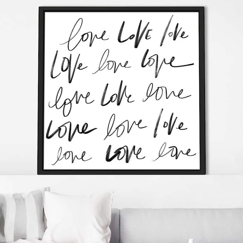 "Love, Love, Love" Print on Floating Canvas
