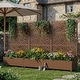 preview thumbnail 43 of 103, 72 in Metal Movable Planter Box with Trellis Privacy Screen Lockable Wheels