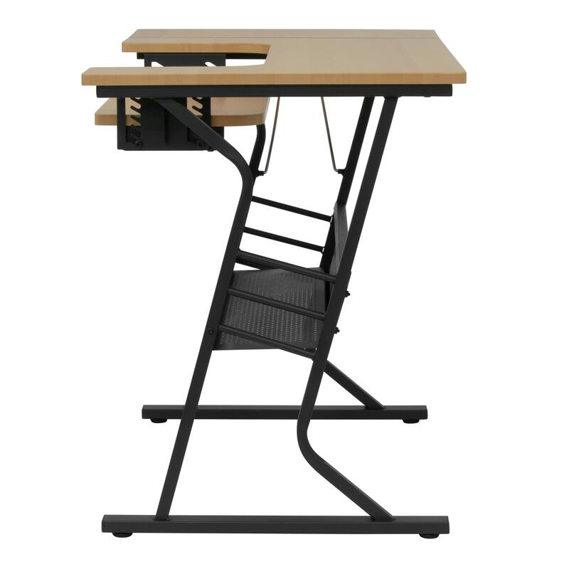 Sew Ready Eclipse Sewing Crafting Office Table with Folding Top and Adjustable Platform