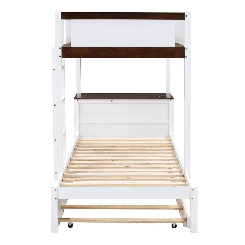 Twin Bunk Bed with Twin size Trundle